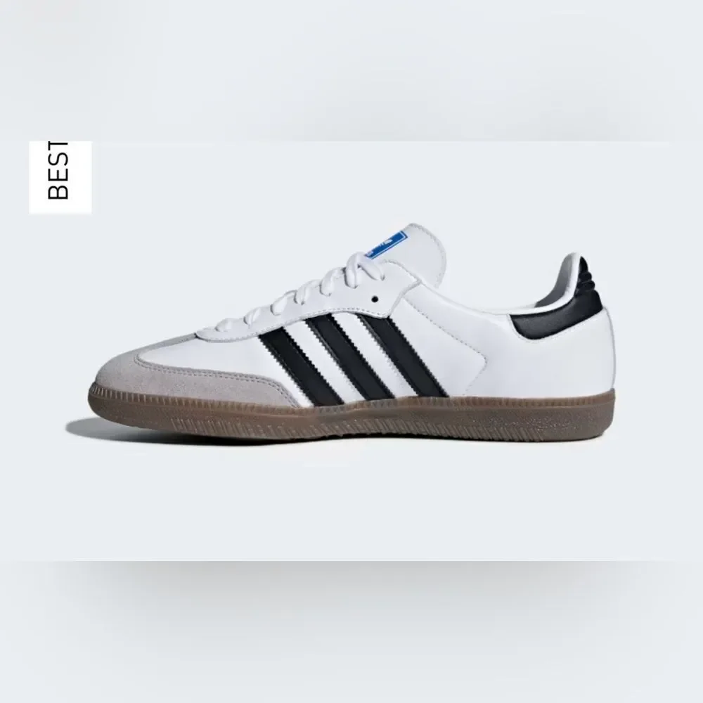 Adidas Samba OG Shoes Size 4.5 in‎ Cloud White/Core Black/gum NWT in packaging